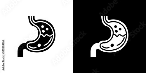 Gastritis icon Isolated flat vector in outline