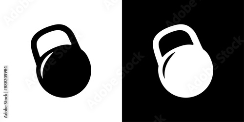 kettlebell icon Isolated flat vector in outline