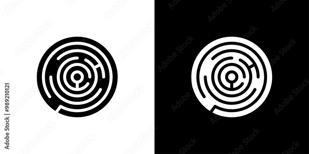Labyrinth icon Isolated flat vector in outline Labyrinth icon Isolated flat vector in outline