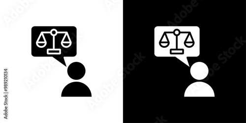 Legal advice icon Isolated flat vector in outline