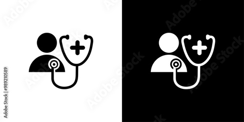 Medical check-up icon Isolated flat vector in outline