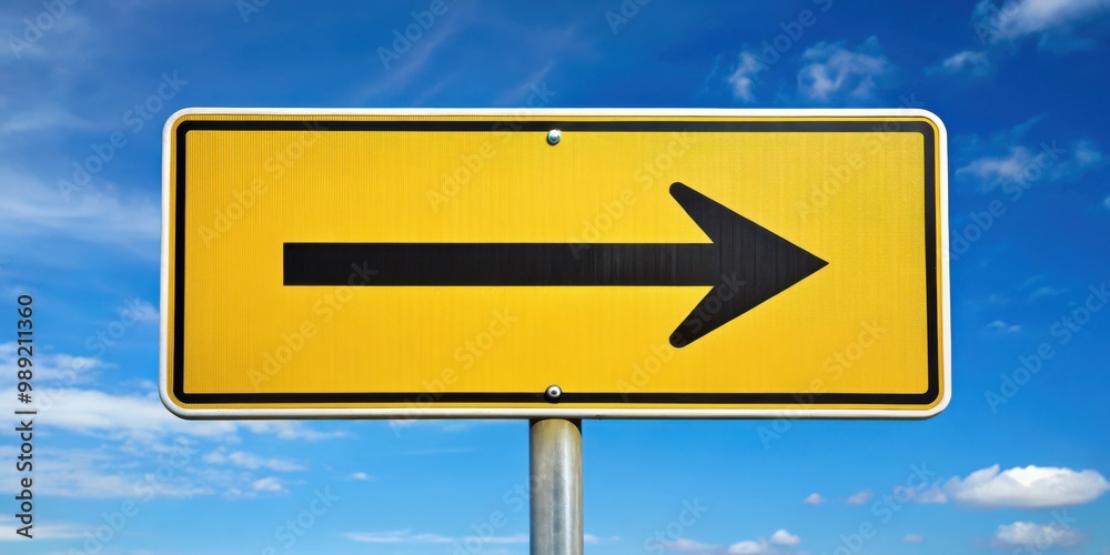 Road sign indicating left arrow direction for turning left at intersection Road sign indicating left arrow direction for turning left at intersection