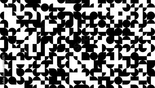 Black and white abstract geometric pattern for sporty background. Easily recoloured at your discretion. Fully editable vector element. 