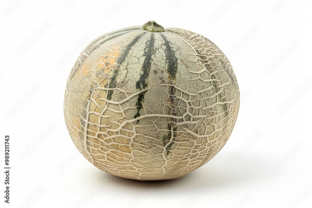A fresh muskmelon isolated on white A fresh muskmelon isolated on white