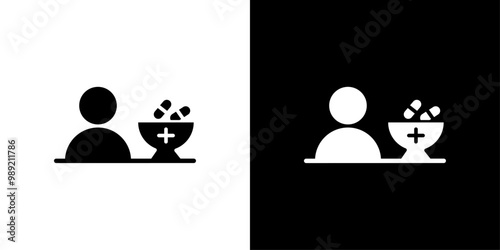Pharmacist icon Isolated flat vector in outline