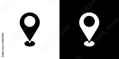Pin icon Isolated flat vector in outline