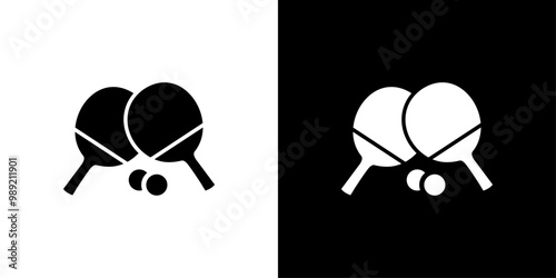 Ping-pong, table tennis icon Isolated flat vector in outline