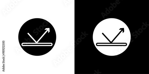 rebound icon Isolated flat vector in outline