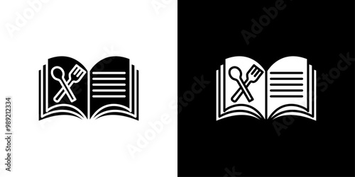 recipe book icon Isolated flat vector in outline