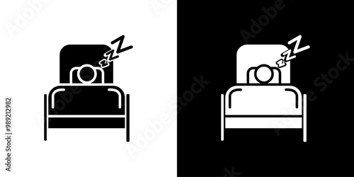 Sleep Icon Isolated flat vector in outline