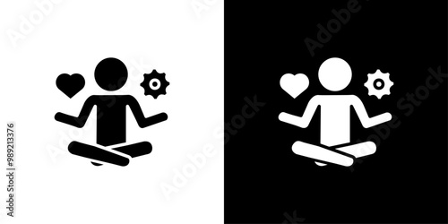 stress management icon Isolated flat vector in outline