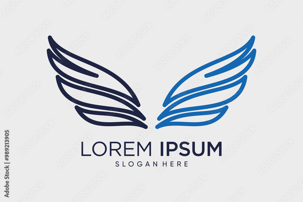 Wings logo vector design inspiration with creative idea Wings logo vector design inspiration with creative idea