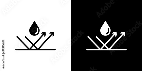Water repellent surface icon Isolated flat vector in outline