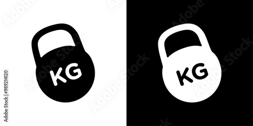 Weight kilogram icon Isolated flat vector in outline