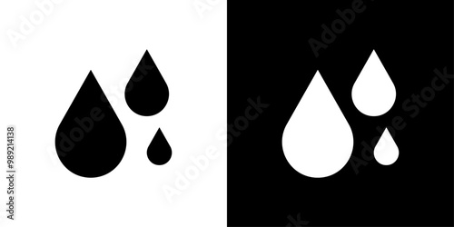 water drops icon Isolated flat vector in outline