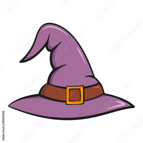 Witch pointy hat. Halloween decoration