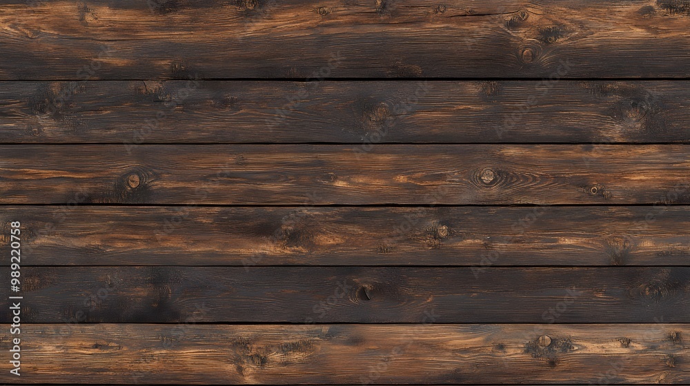 Fototapeta premium Seamless Dark Wood Plank Pattern Texture
