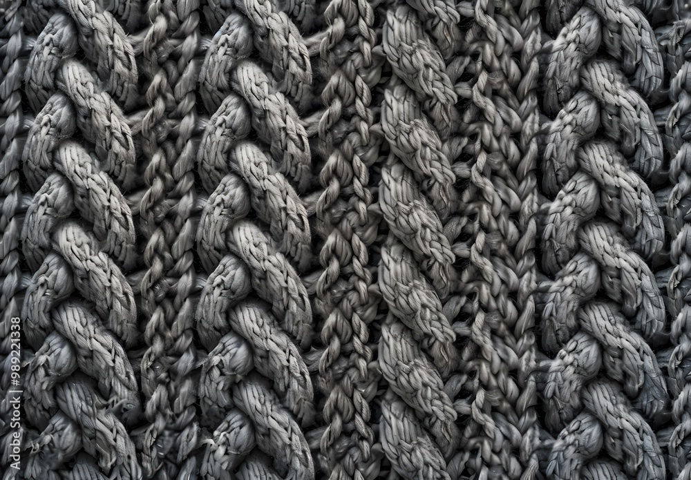 Seamless Pattern Gray Knitted Fabric Texture Seamless Pattern Gray Knitted Fabric Texture
