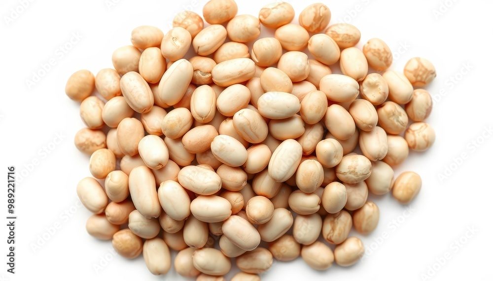 High-Res Image of Pinto Beans: Crisp Details and Unique Patterns on a Solid White Surface. High-Res Image of Pinto Beans: Crisp Details and Unique Patterns on a Solid White Surface.