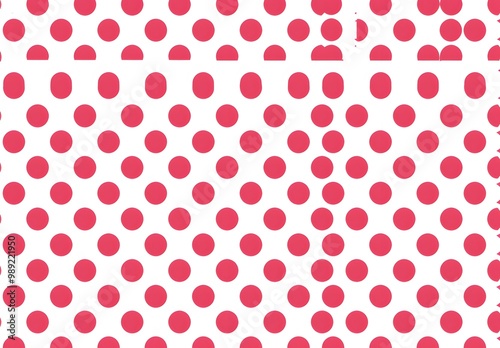 Pink Polka Dot Seamless Pattern Background
