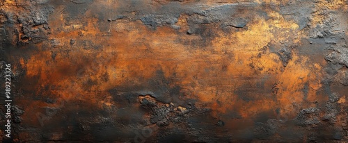 richly textured abstract background deep earthy tones of chocolate brown with weathered vintage appearance subtle variations in hue create depth distressed surface evokes timeworn charm photo