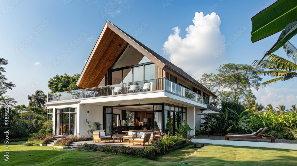 Modern House with a Tropical View Modern House with a Tropical View