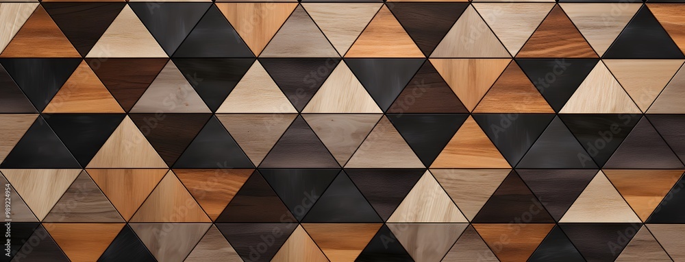 Seamless Wood Triangle Pattern Background Seamless Wood Triangle Pattern Background