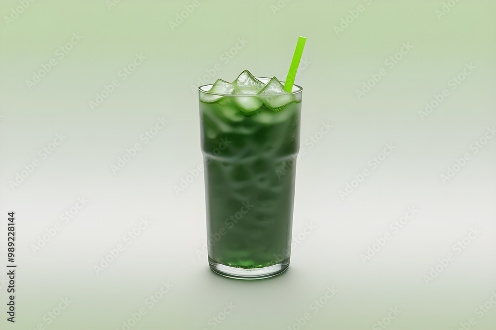 Green Soda Can Isolated on White Background Green Soda Can Isolated on White Background