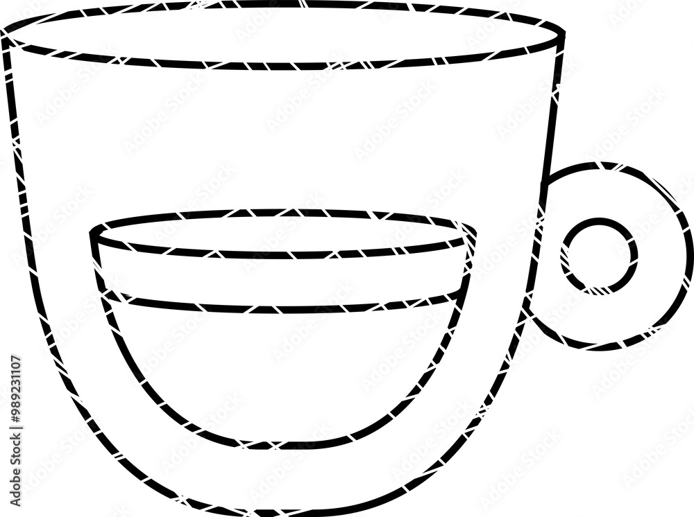 A cup of coffee with a hot drink. A cup of coffee with a hot drink.