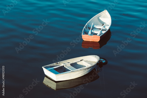 Boats in Blue Waters of Maine