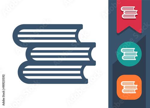 Books, Book Stack, Stack Of Books Icon
