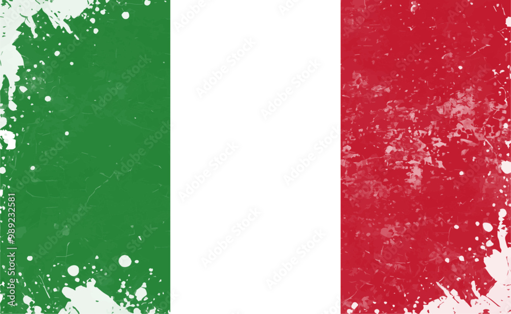 Grunge Italian flag vector illustration. The national flag of Italy. Grunge Italian flag vector illustration. The national flag of Italy.