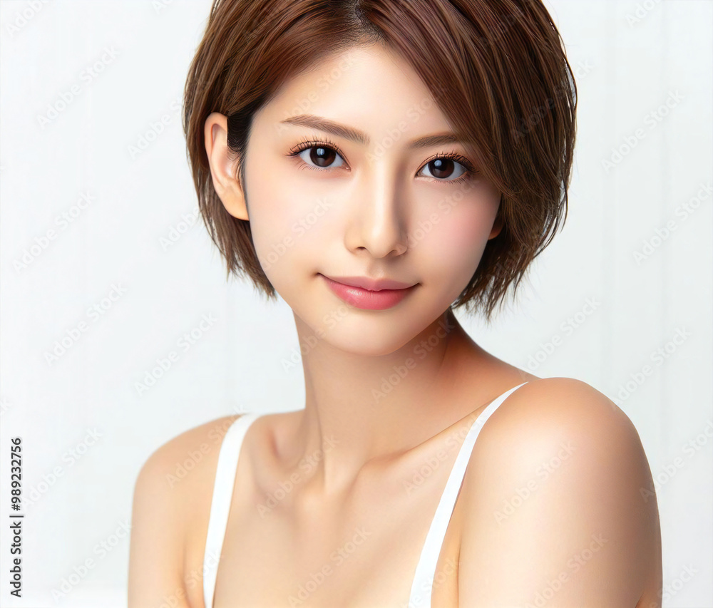 白い水着の美女 白い水着の美女