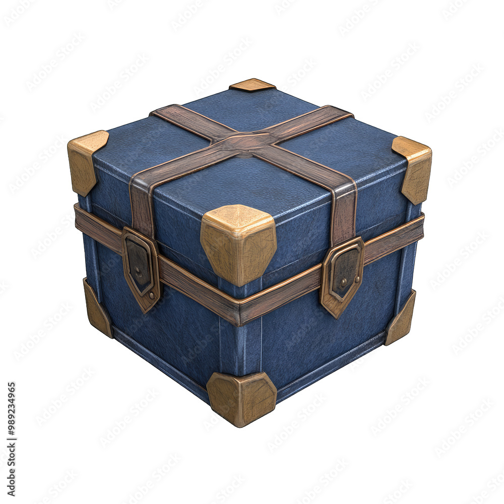 Magic box. Treasure box. Old wooden box isolated on transparent background Magic box. Treasure box. Old wooden box isolated on transparent background