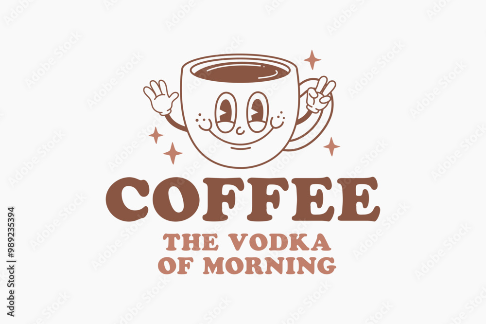 Coffee the vodka of morning, Coffee quote Typography T shirt design Coffee the vodka of morning, Coffee quote Typography T shirt design