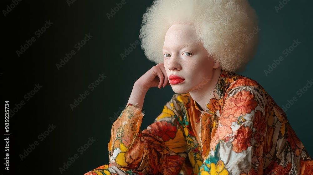 Portrait of a Person with Textured Hair and Bold Fashion Portrait of a Person with Textured Hair and Bold Fashion