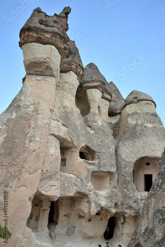 NATIONAL PARK OF CAPPADOCIA AND GOREME IN TURKEY WITH ROCK FORMATIONS AND FAIRY CHIMNEYS.