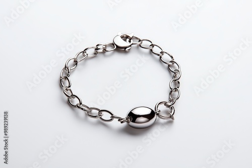 Elegant silver bracelet with a unique clasp, perfect for enhancing any outfit with a touch of sophistication.