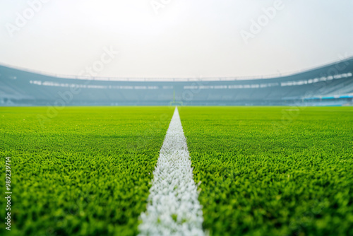 Empty Football Field with Clean Lines