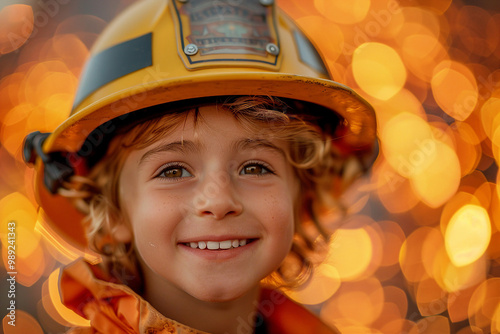 AI generated photo of cute nice child wear adult costume