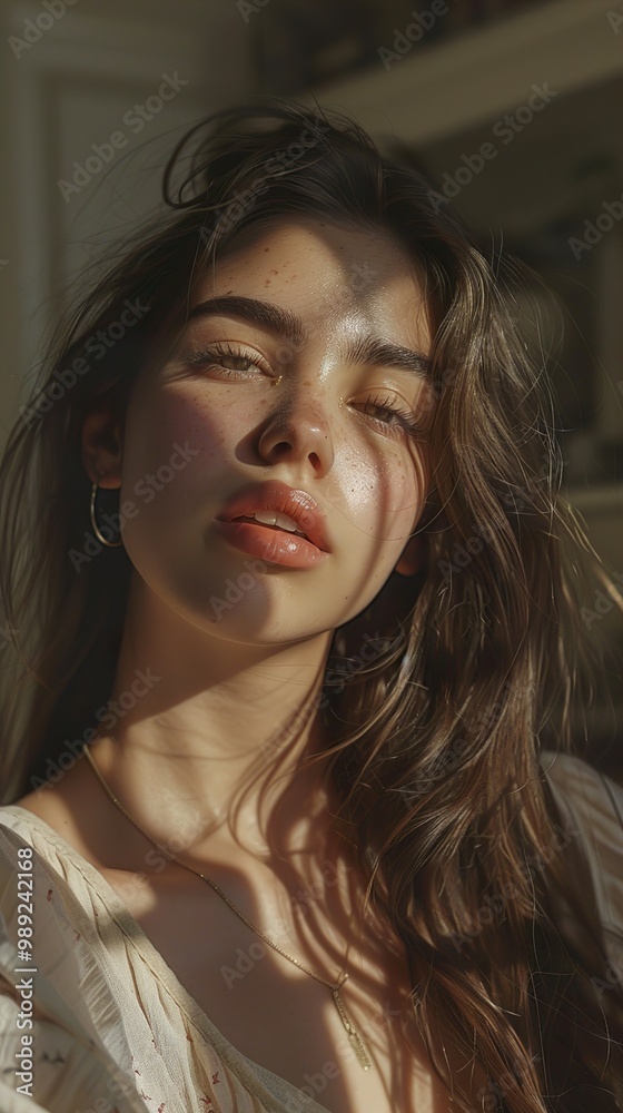 Beautiful Woman Portrait with Golden Hour Light Beautiful Woman Portrait with Golden Hour Light