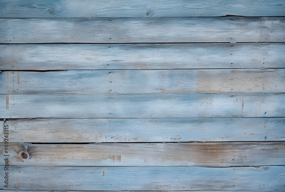 Naklejka premium Weathered Blue Wooden Fence Background