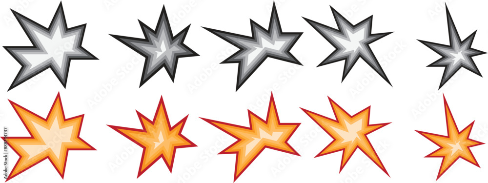 Bomb explosions, blasts icon set.vector eps10 Bomb explosions, blasts icon set.vector eps10