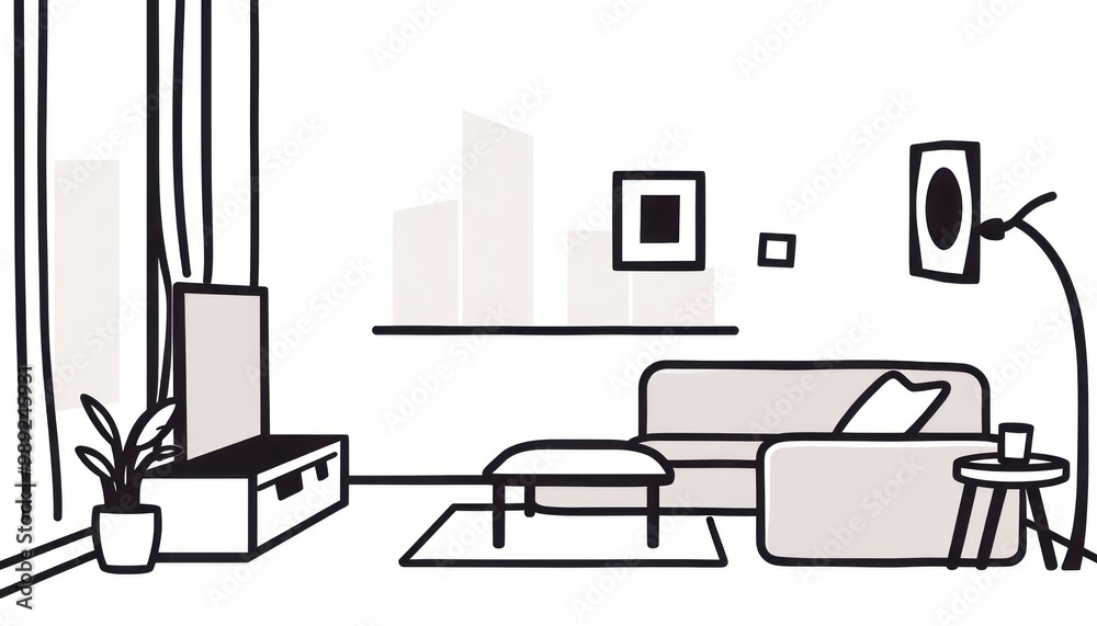 Fototapeta premium modern living room