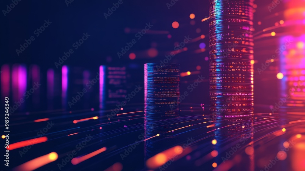 Naklejka premium illustration of data download 