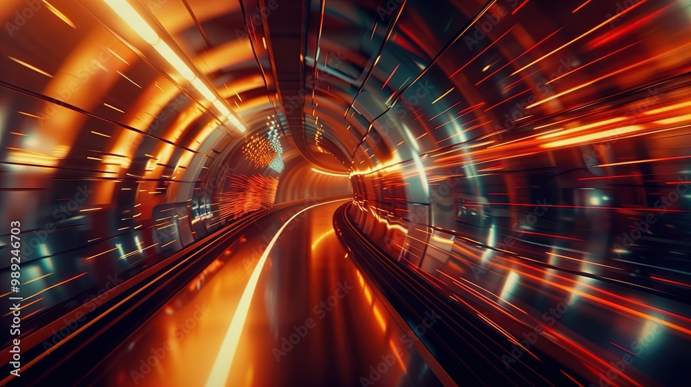 The product poster design uses dark tones, with golden perspective effects, high-speed blurring, and thin lines running through a tunnel, with three-dimensional characters.
The product poster design uses dark tones, with golden perspective effects, high-speed blurring, and thin lines running through a tunnel, with three-dimensional characters.