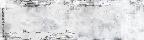 White Brick Wall Texture Watercolor Background