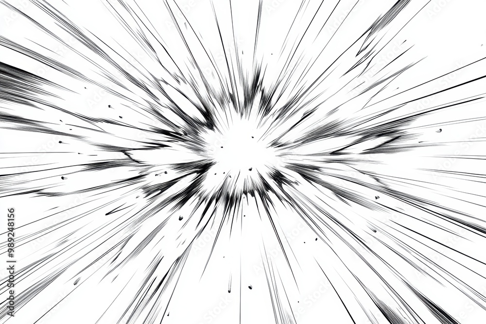 Explosive black ink burst on white background Explosive black ink burst on white background