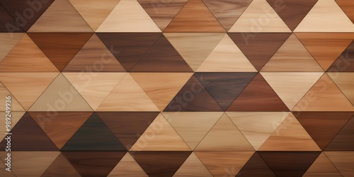 Geometric Wooden Wall Panel Texture Design