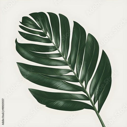 Lush Green Philodendron Leaf